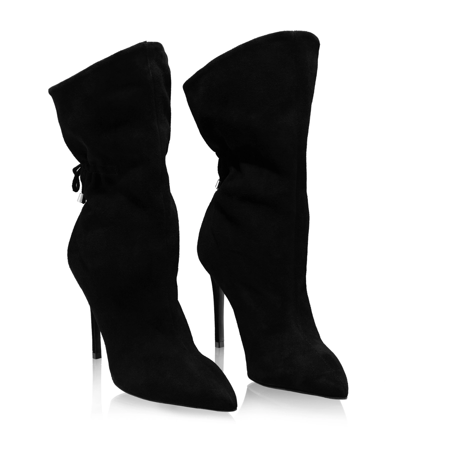 Picture of Suede Women Ankle Boots 8153 Camoscio Black