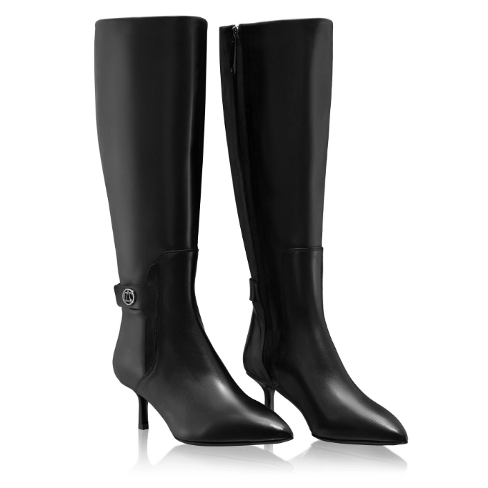 Women Leather Boots 8195 Vitello Black