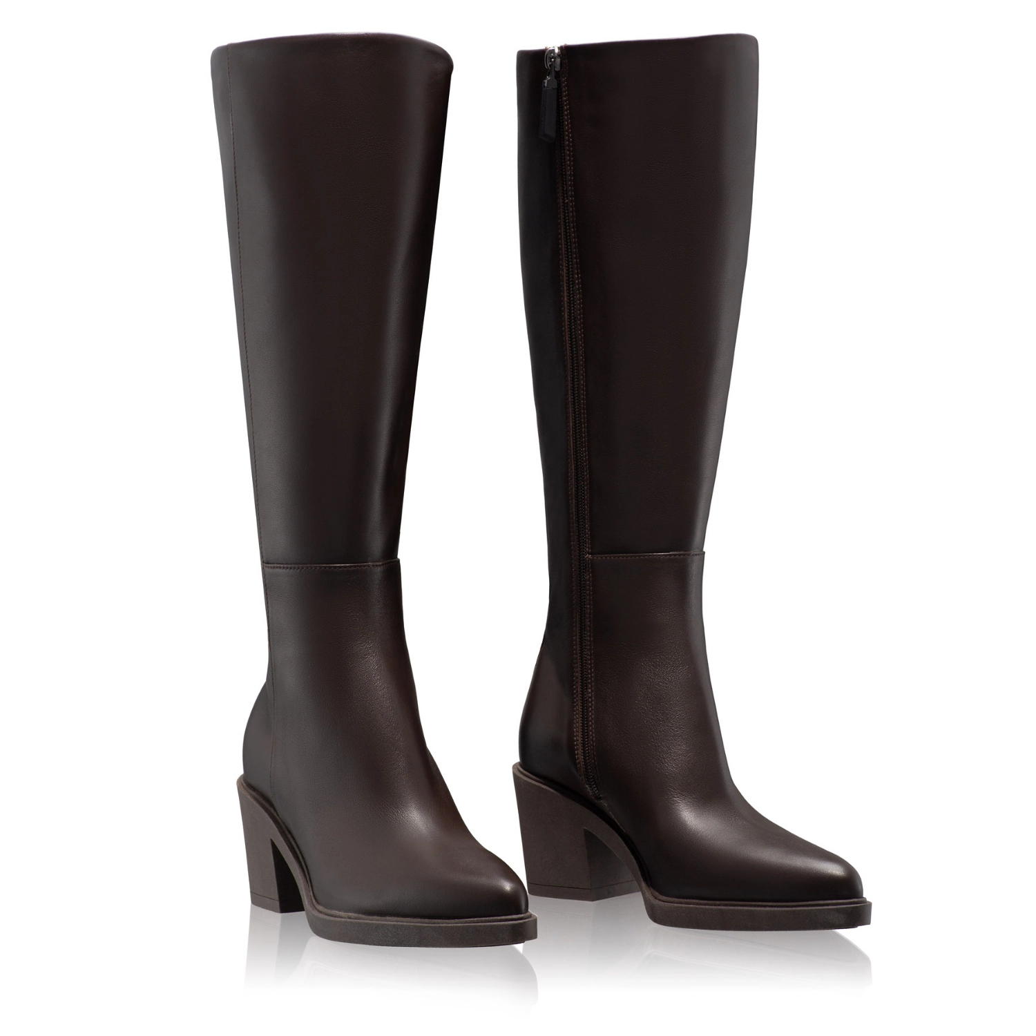 Picture of Women Leather Boots 7908 Vitello Brown