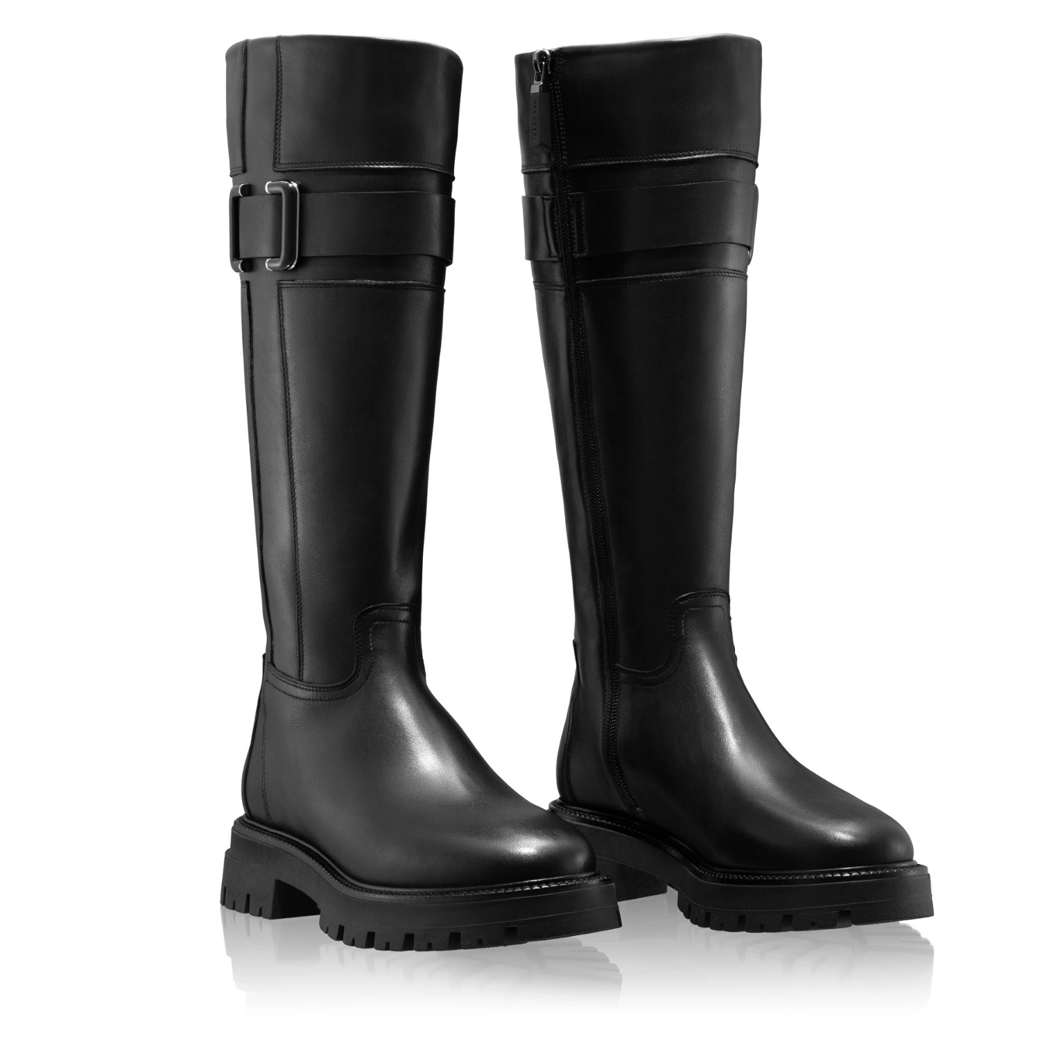 Picture of Women Leather Boots 8164 Vitello Black