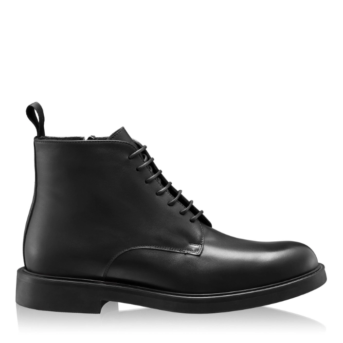 Picture of Men Leather Boots 7737 Vitello Black