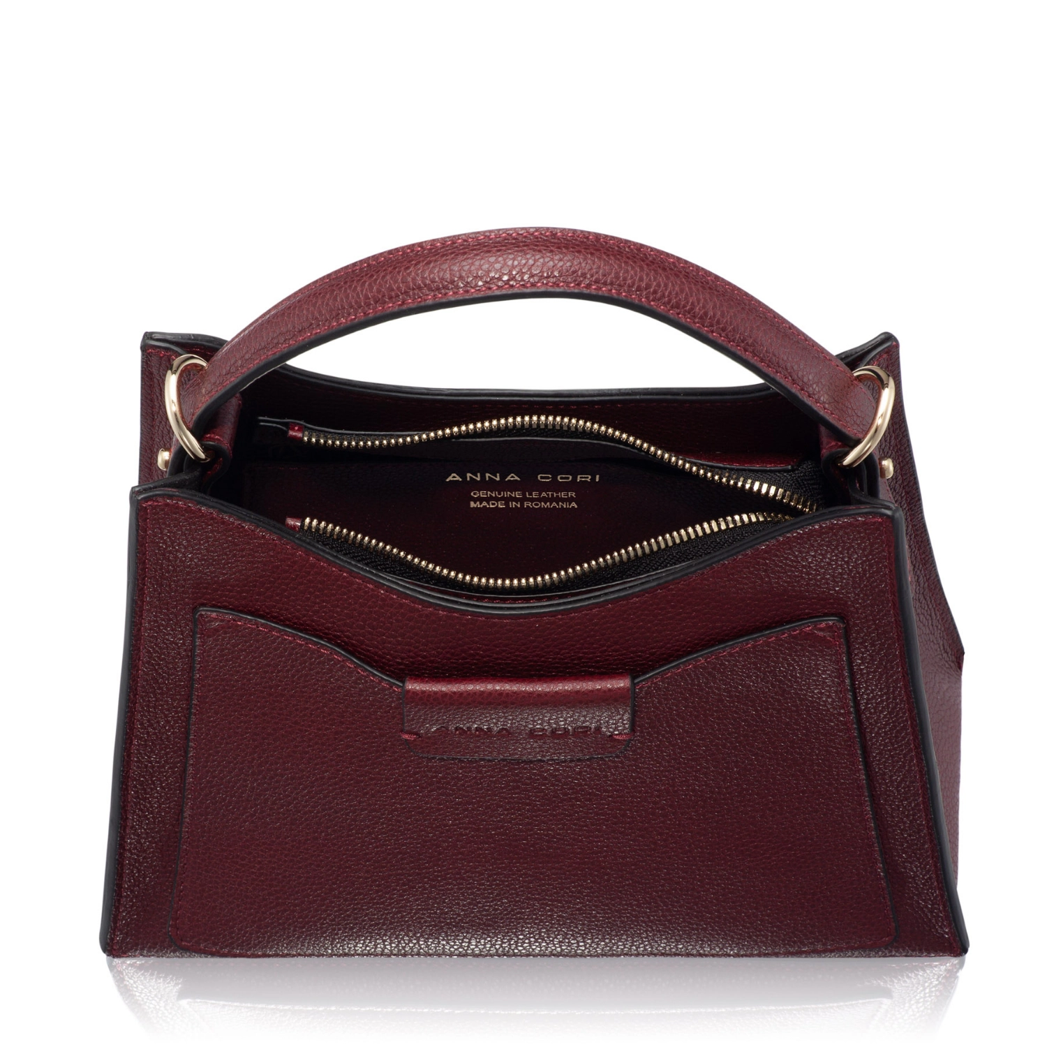 Picture of Women Leather Hand Bag HELEN 02 BOTTALATO BORDO