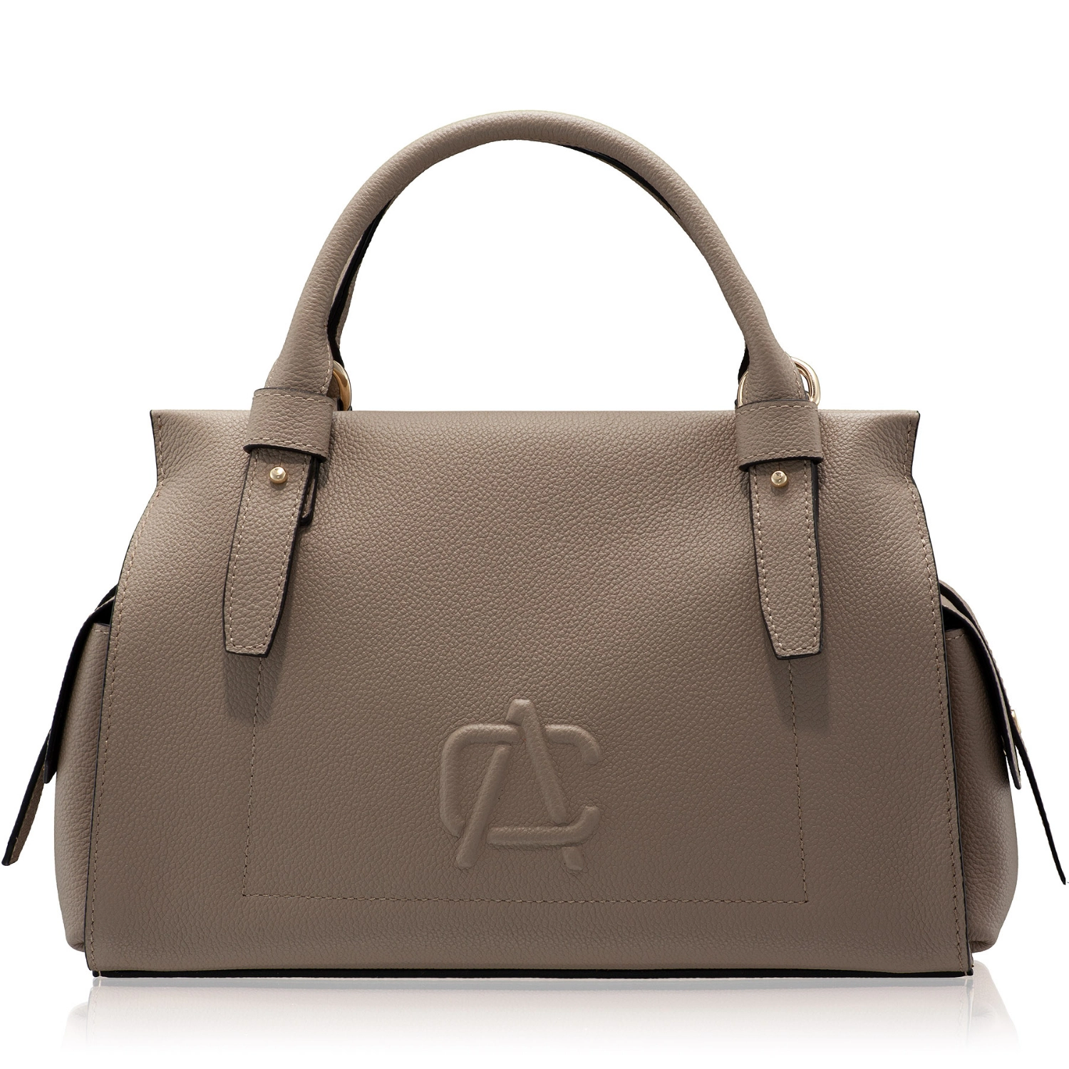 Picture of Women Leather Handbag BECA 02 BOTTALATO TAUPE