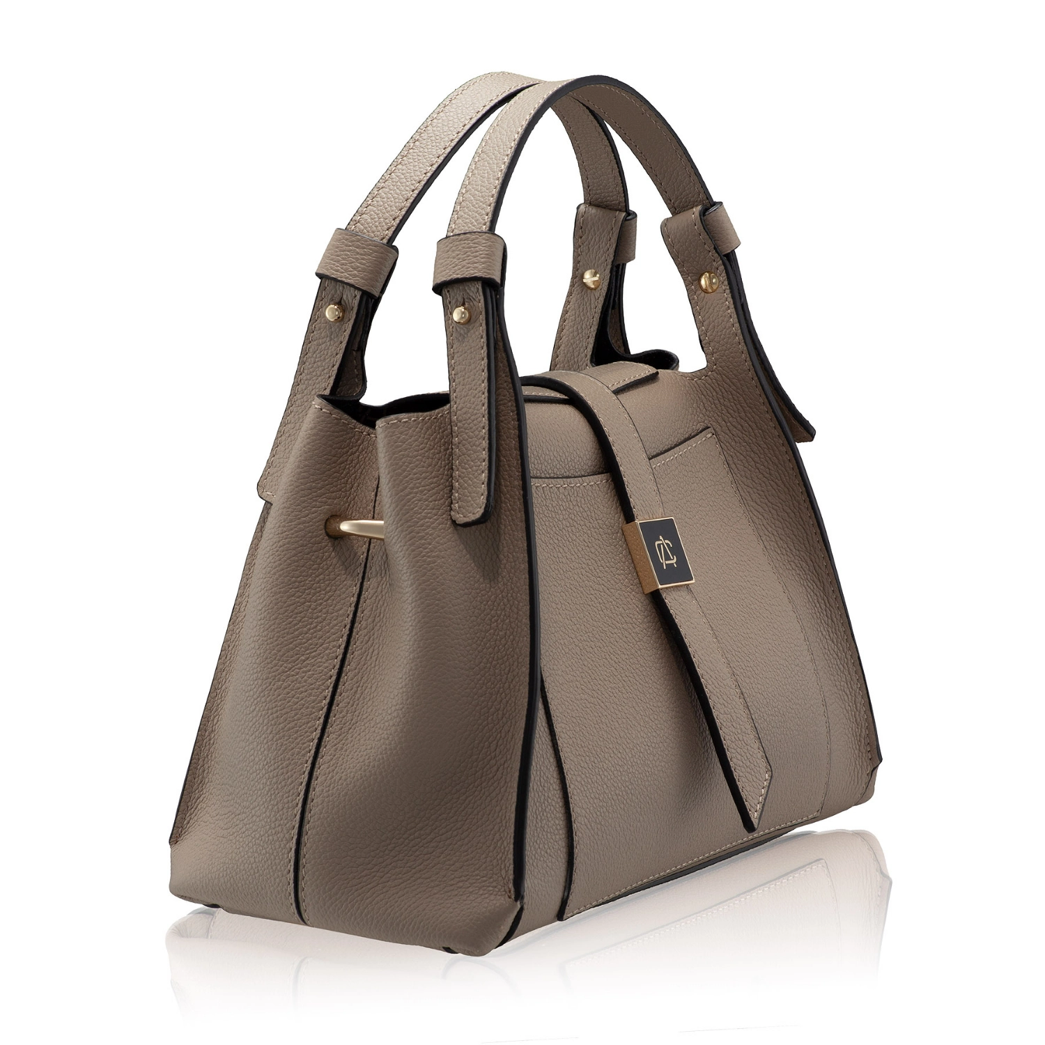 Picture of Women Leather Handbag BLUMA 01 BOTTALATO TAUPE