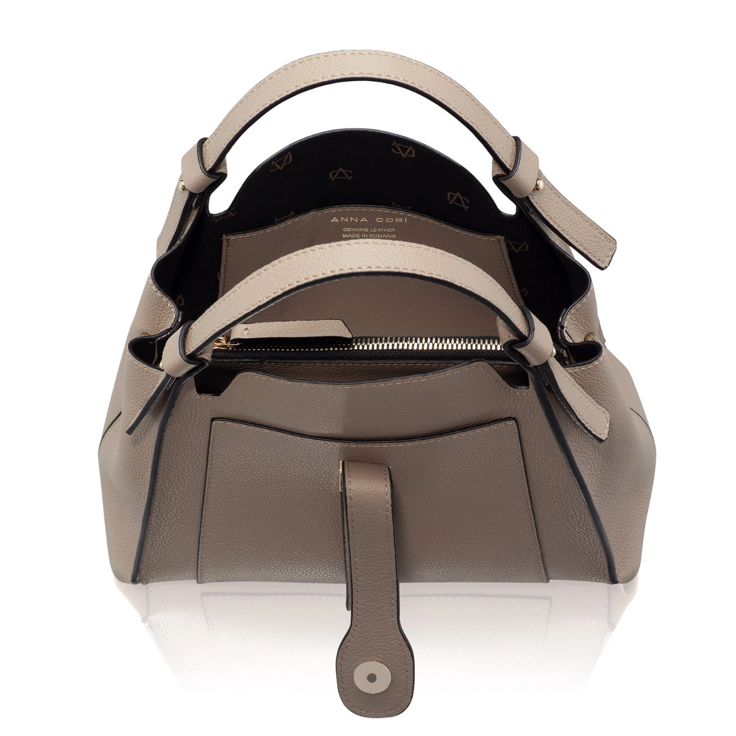 Picture of Women Leather Handbag BLUMA 01 BOTTALATO TAUPE