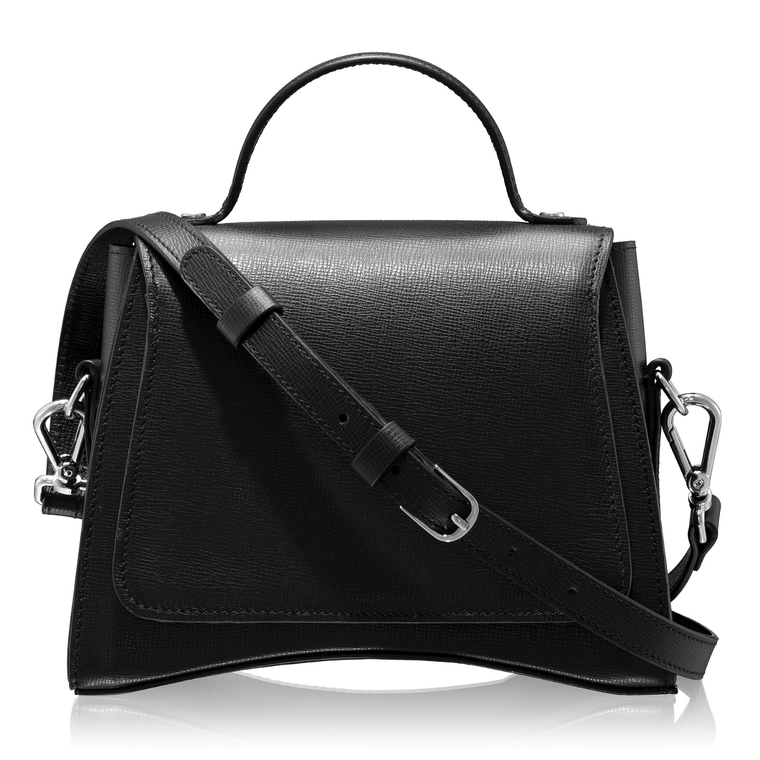 Imagine Geanta dama de Mana CERISE 01 VIT STAMP NEGRU