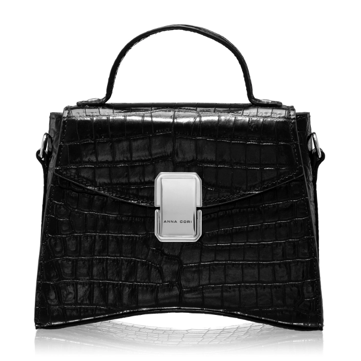 Imagine Geanta dama de Mana CERISE 01 CROCO NEGRU