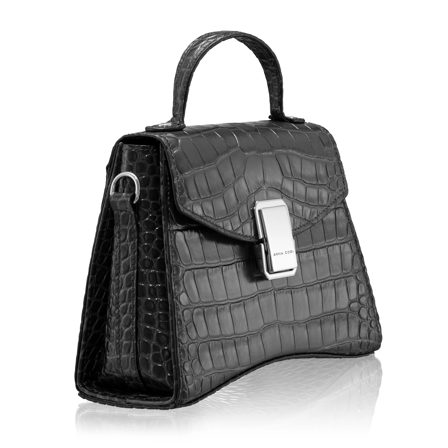 Picture of Women Leather Handbag CERISE 01 CROCO GRI