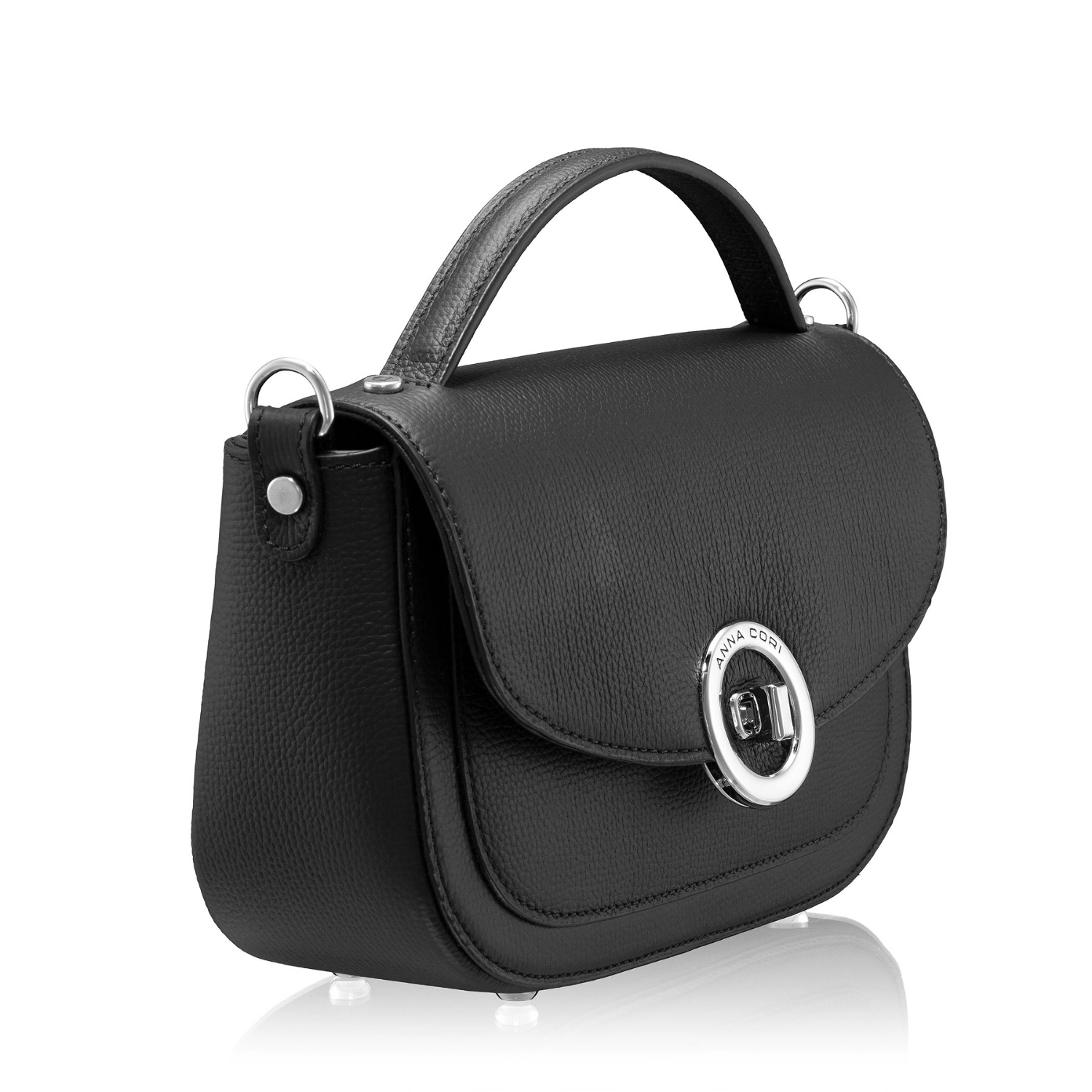 Picture of Women Leather Handbag ENA 04 BOTTALATO BLACK