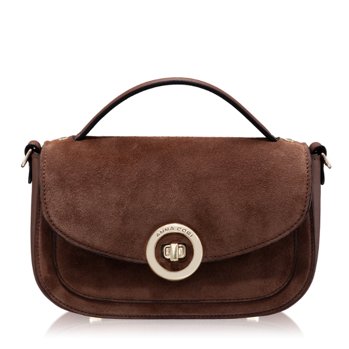 Show details for Women Leather Handbag ENA 04 CROSTA+VIT BROWN Picture of Women Leather Handbag ENA 04 CROSTA+VIT BROWN