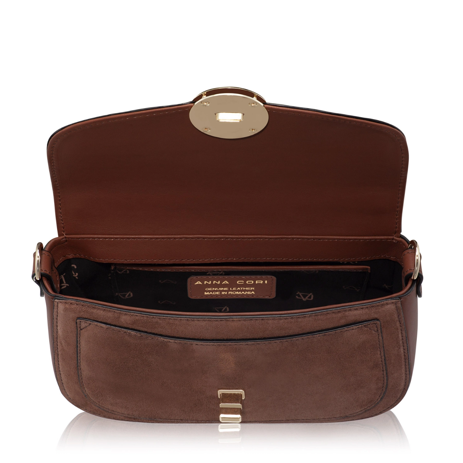 Picture of Women Leather Handbag ENA 04 CROSTA+VIT BROWN