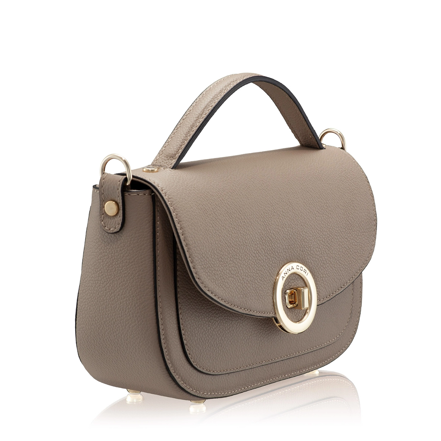 Picture of Women Leather Handbag ENA 04 BOTTALATO TAUPE