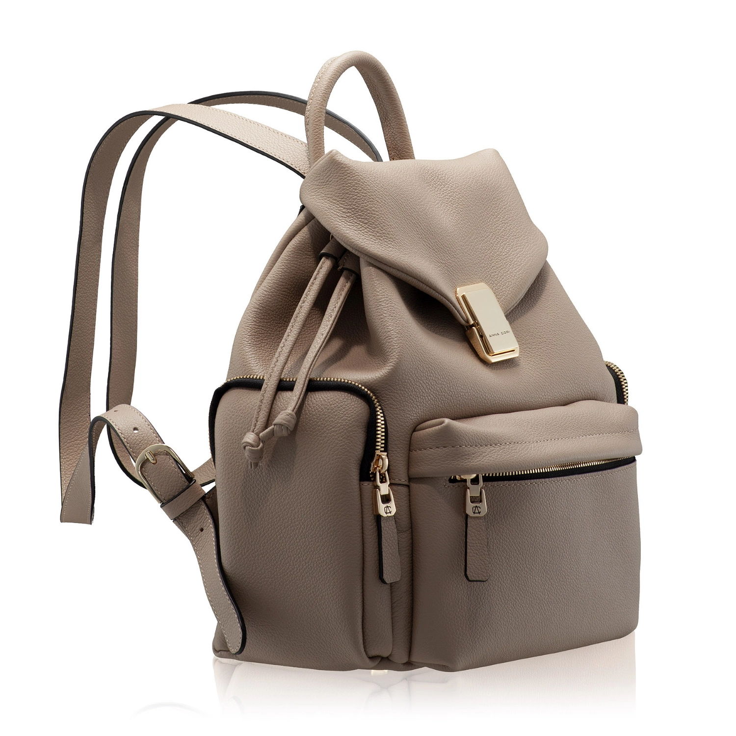 Picture of Women Leather Backpack JUDY 01 BOTTALATO TAUPE