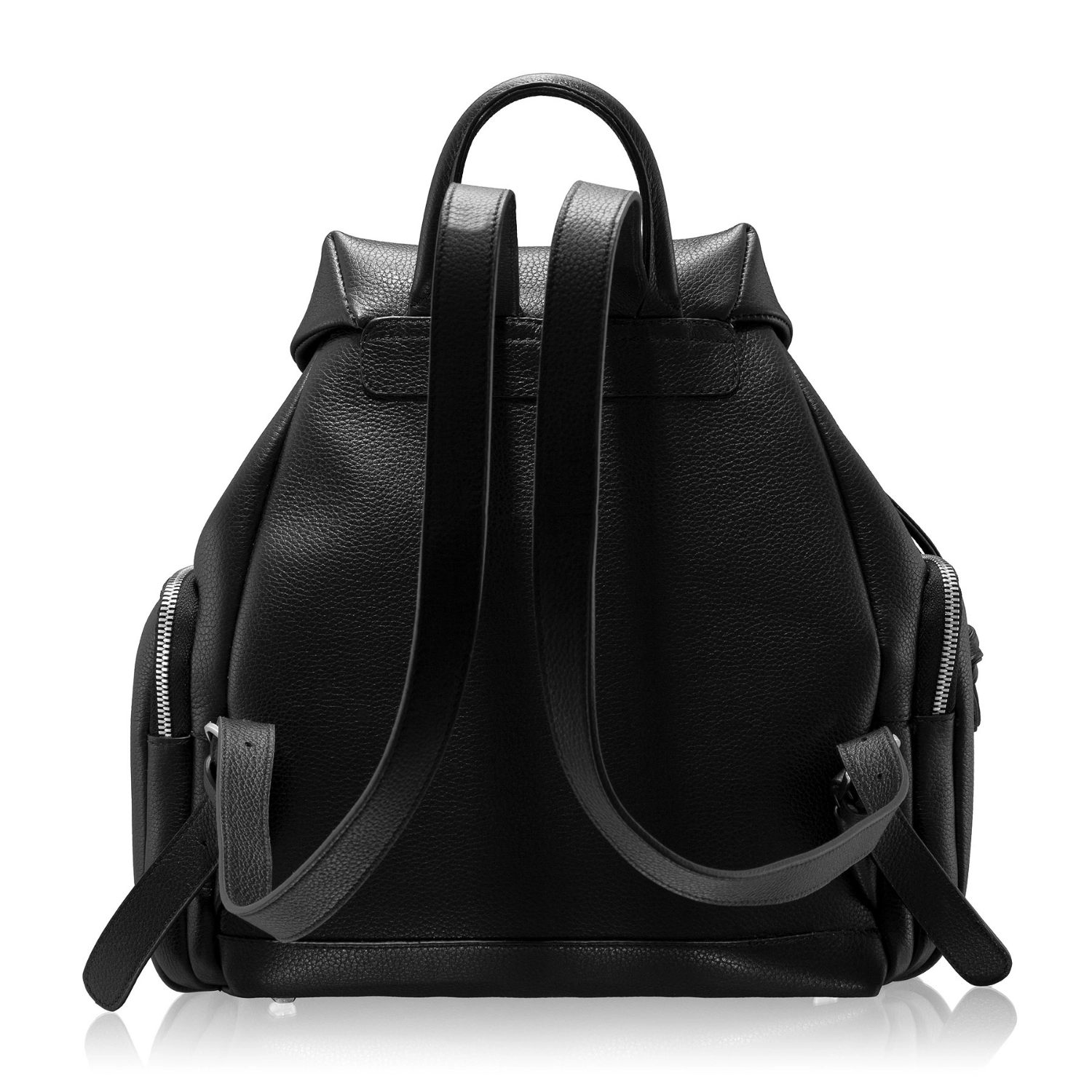Picture of Women Leather Backpack JUDY 01 BOTTALATO NEGRU