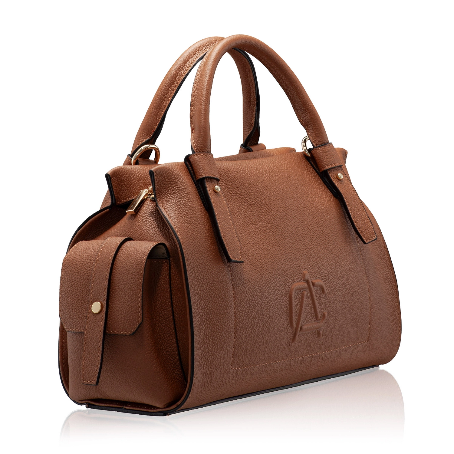 Picture of Women Leather Handbag BECA 02 BOTTALATO CUOIO