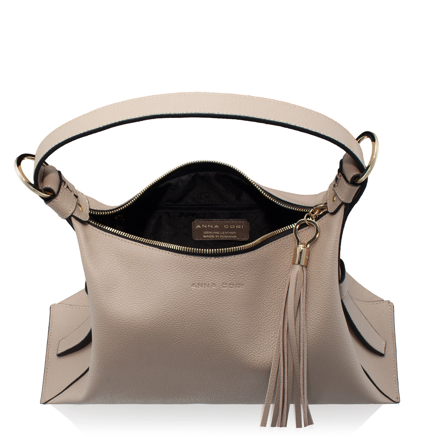 Picture of Women Leather Handbag DEYA 02 BOTTALATO TAUPE