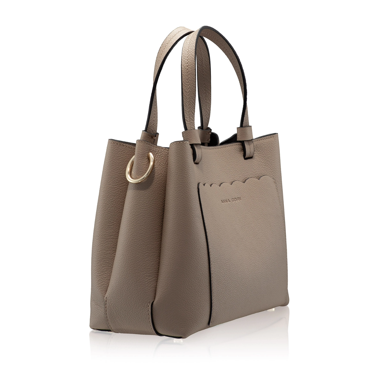 Picture of Women Leather Hand Bag CAYA 02 BOTTALATO TAUPE