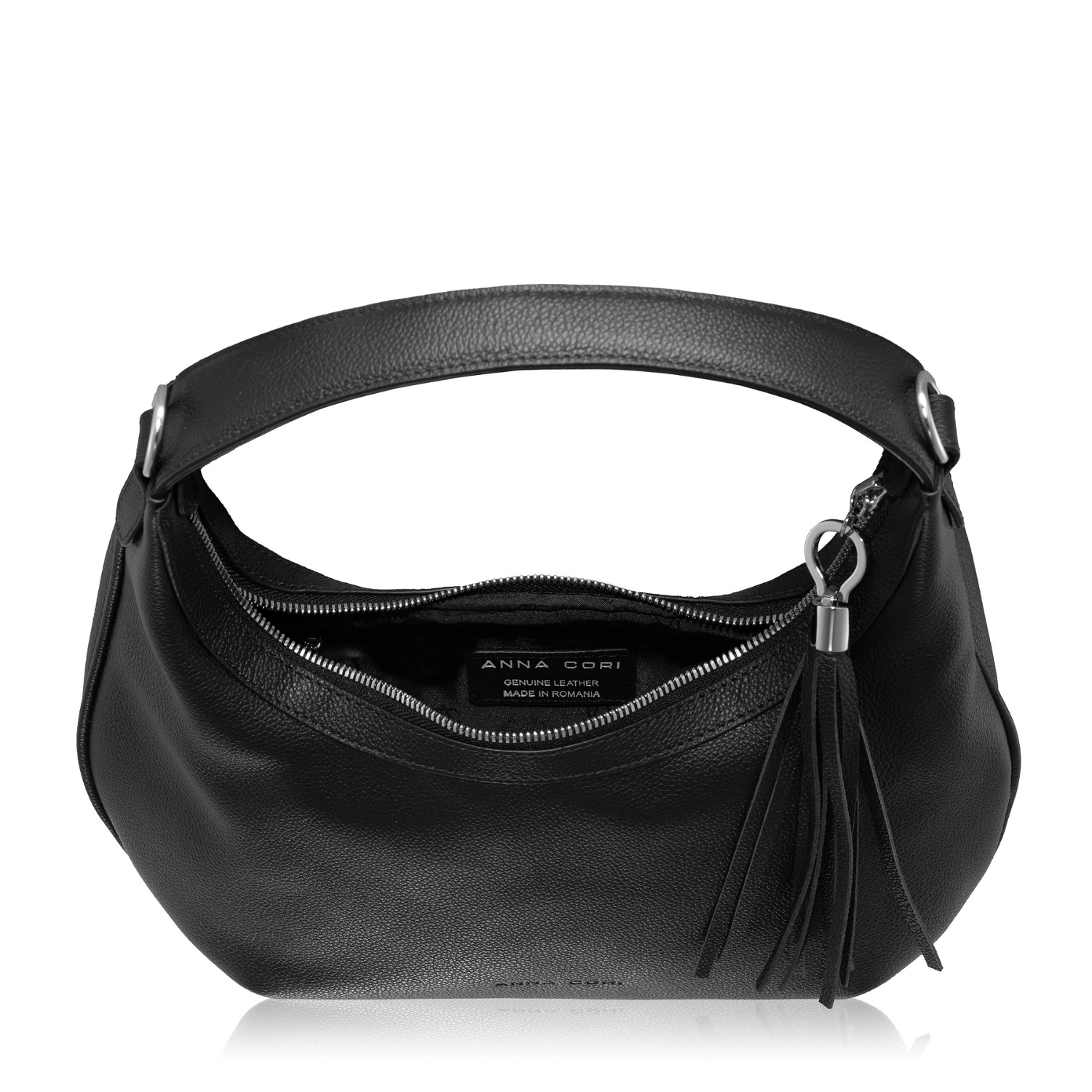 Picture of Women Leather Hand Bag NORY 01 BOTTALATO BLACK