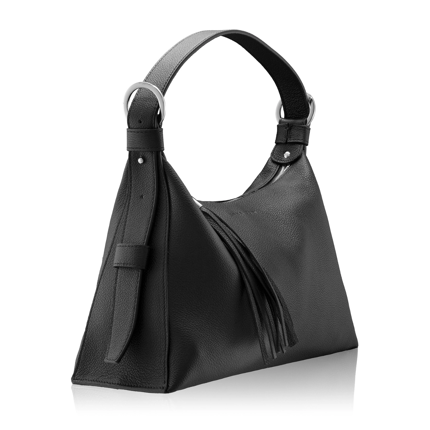 Picture of Women Leather Handbag DEYA 02 BOTTALATO BLACK