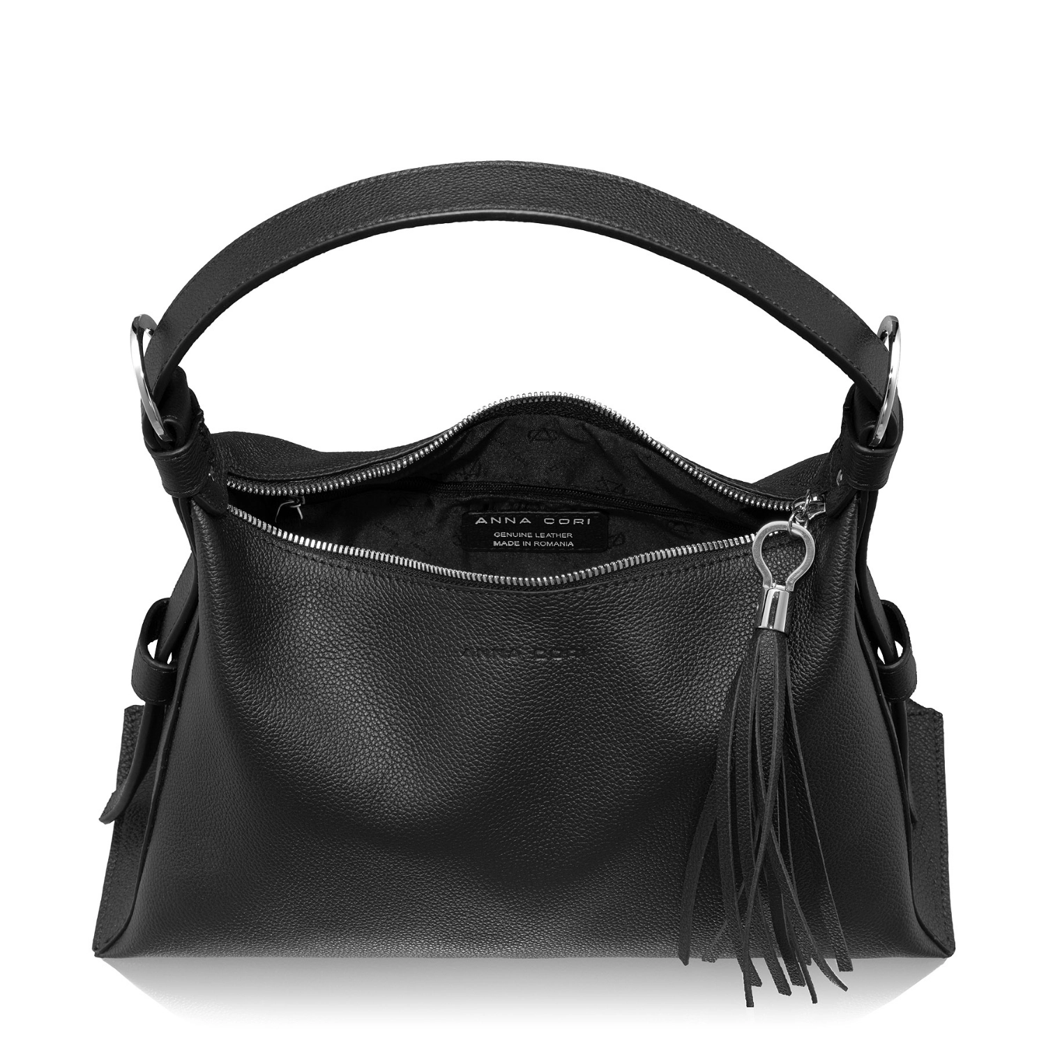 Picture of Women Leather Handbag DEYA 02 BOTTALATO BLACK