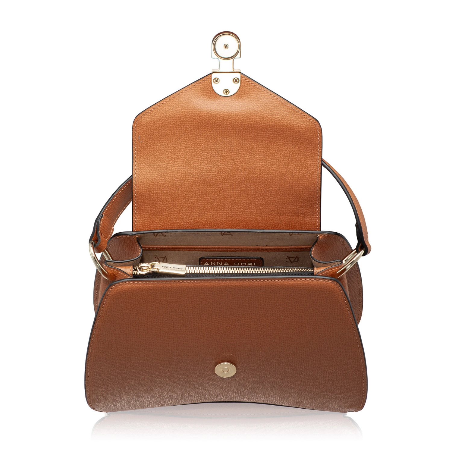 Imagine Geanta dama de Mana ANERA 02 VIT STAMP CUOIO