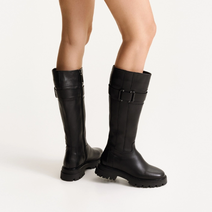 Women Leather Boots 8164 Vitello Black