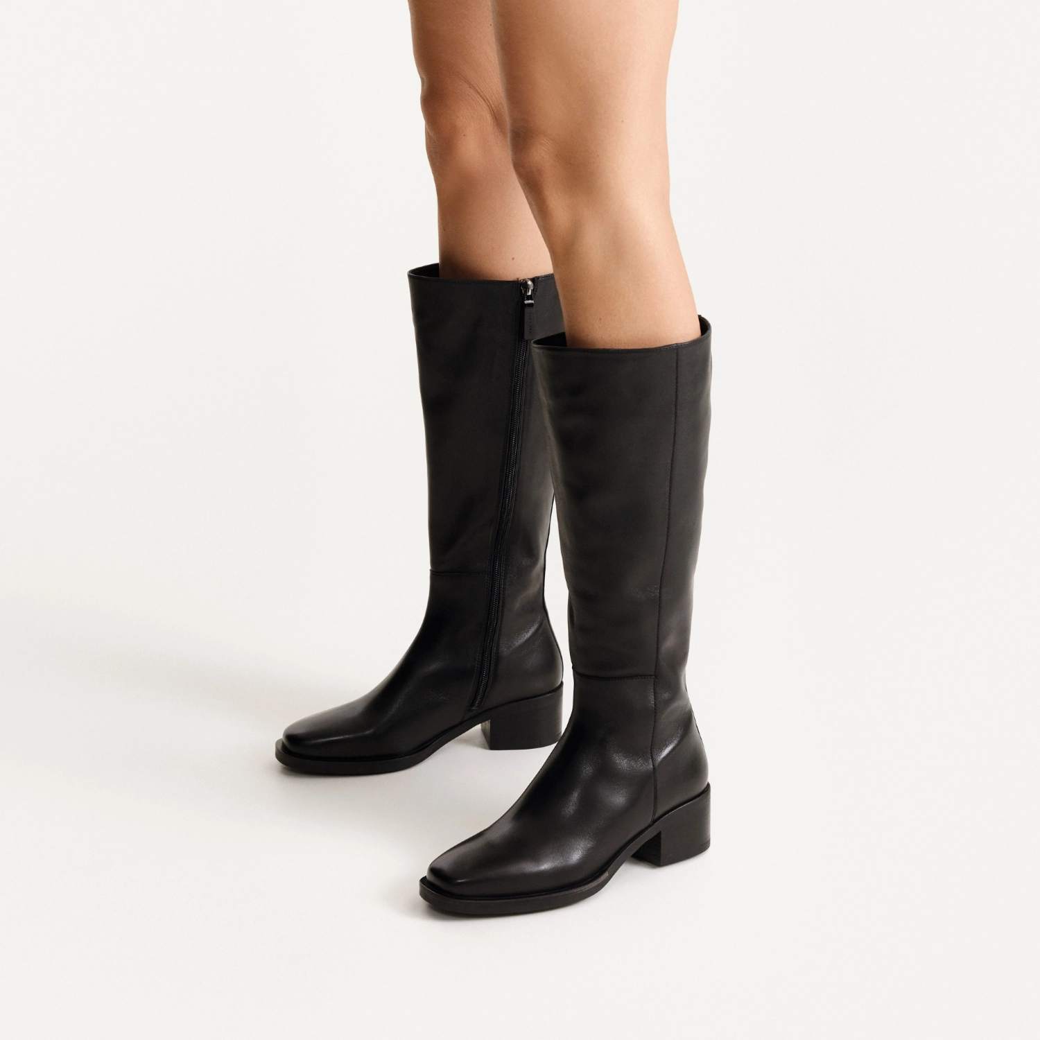 Picture of Women Leather Boots 8160 Vitello Black