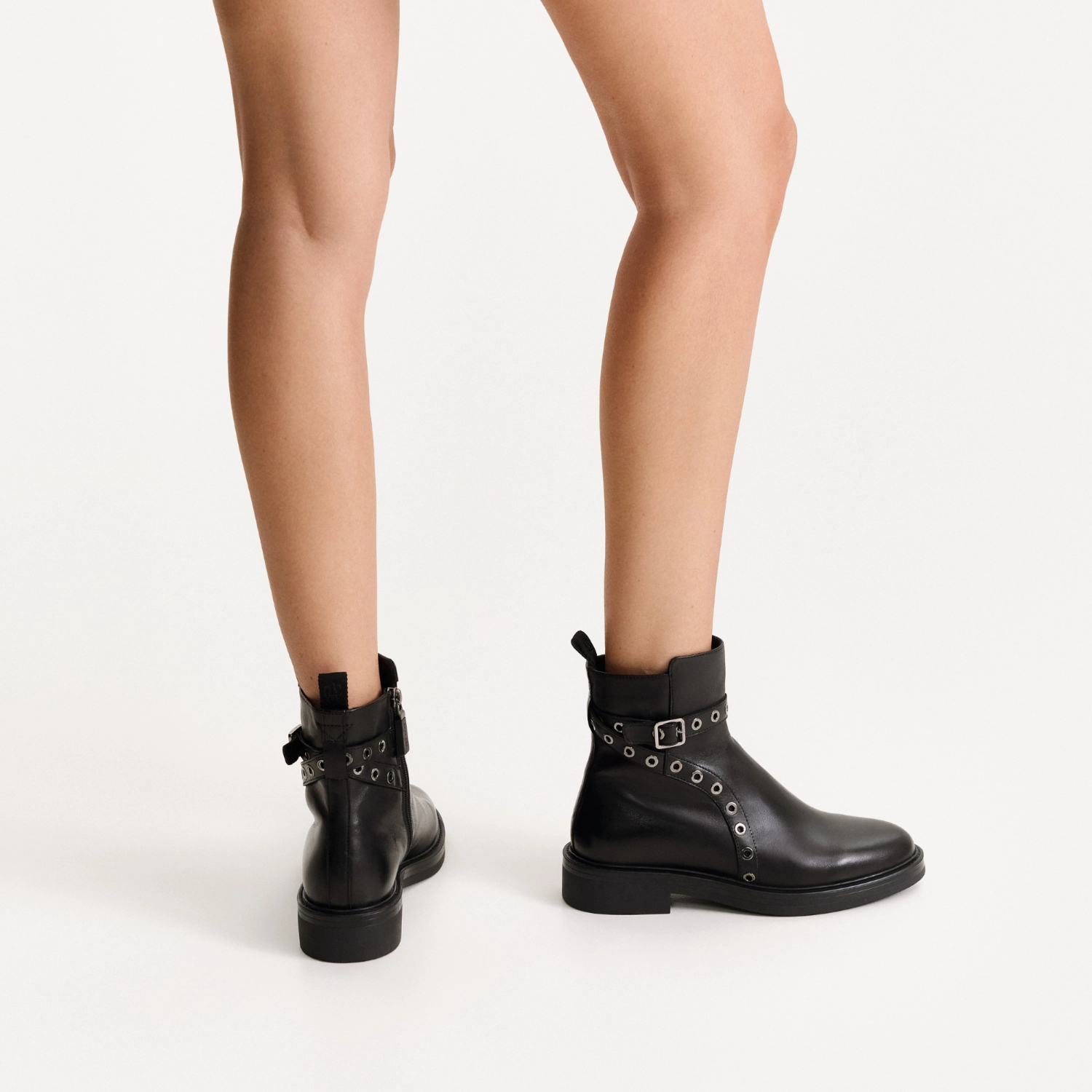 Picture of Women Leather Boots 8167 Vitello Black