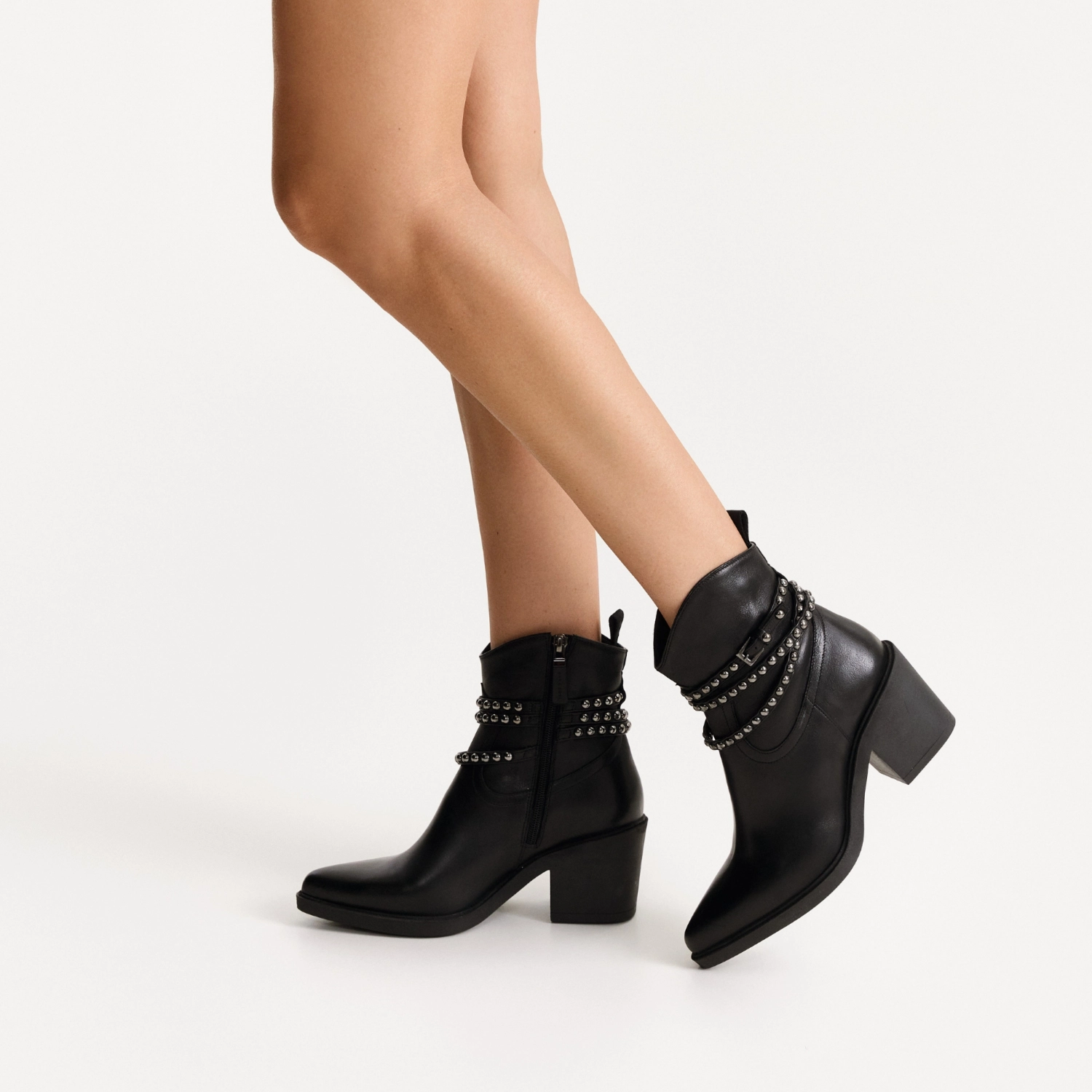 Picture of Women Leather Boots 8217 Vitello Black