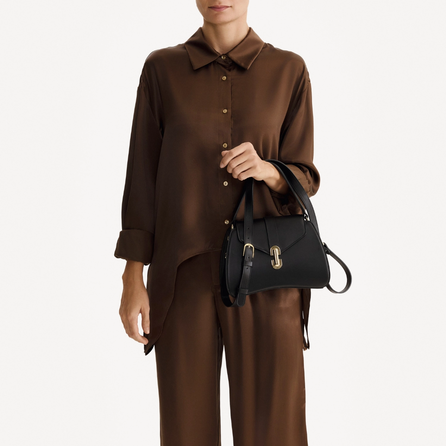 Imagine Geanta dama de Mana ANERA 02 VITELLO NEGRU