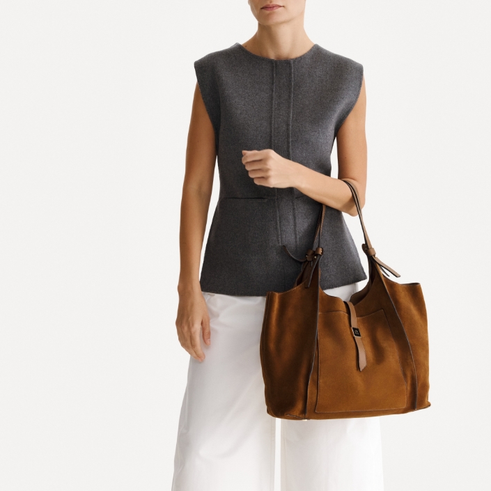 Women Leather Handbag BLUMA 03 CROSTA CUOIO