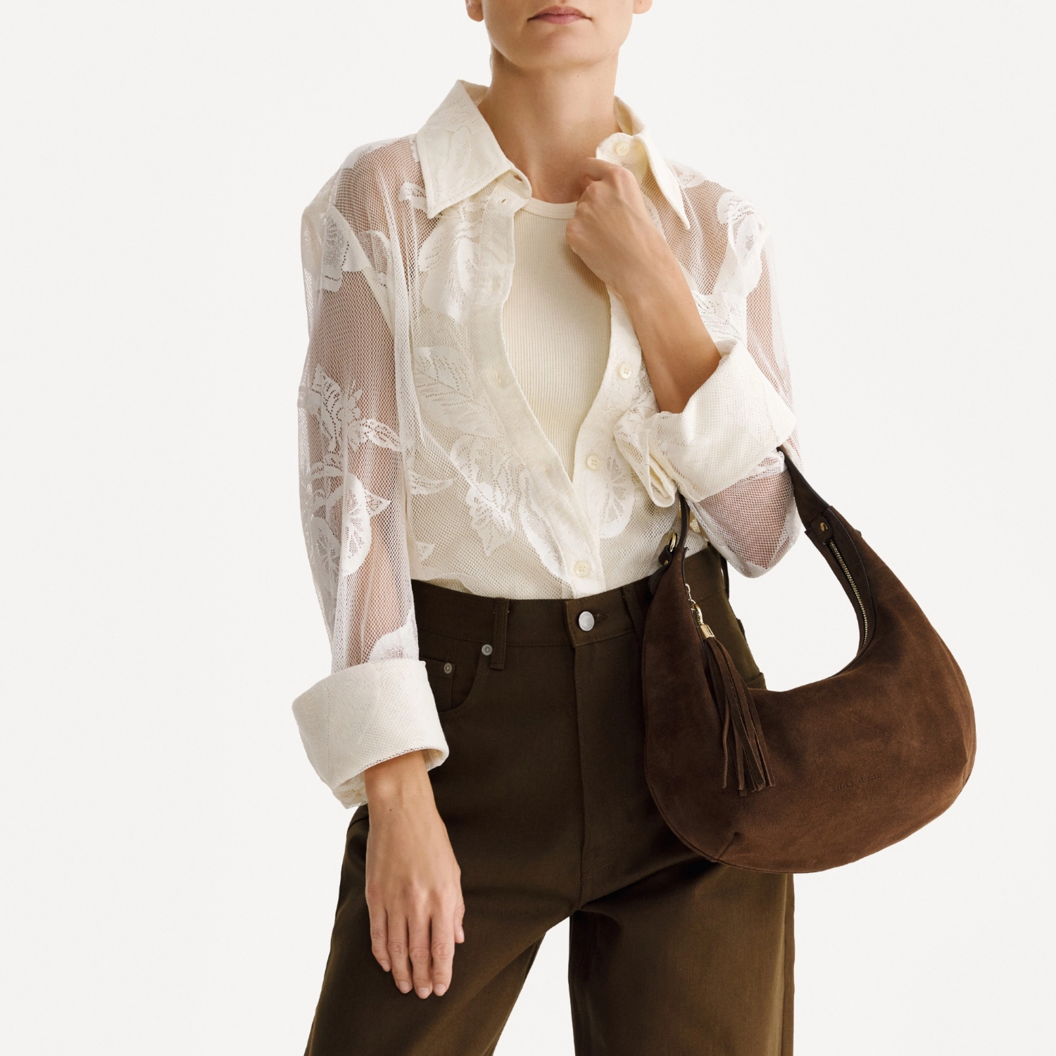 Picture of Women Leather Hand Bag NORY 01 CROSTA BROWN