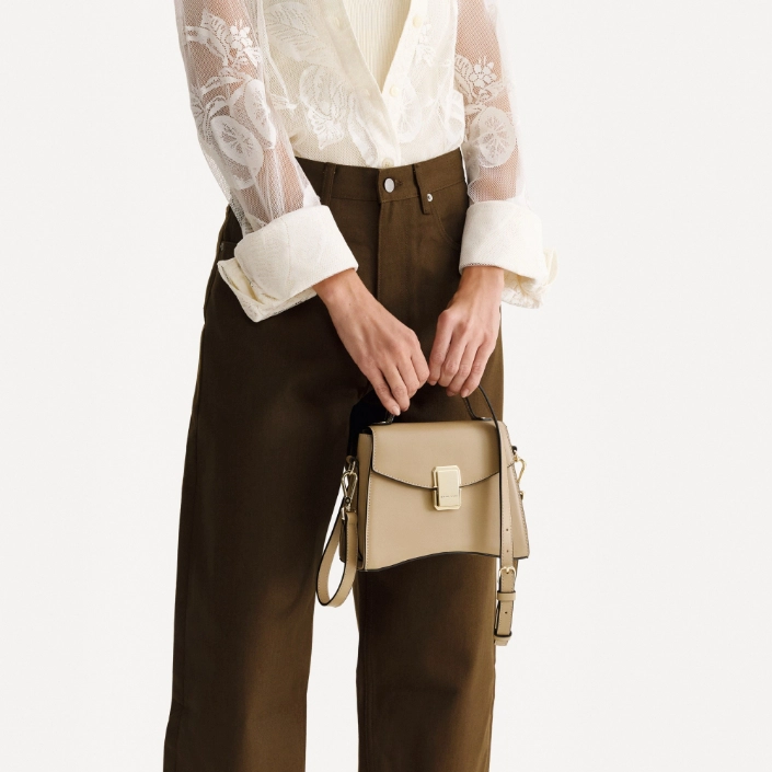 Geanta dama de Mana CERISE 01 VITELLO TAUPE