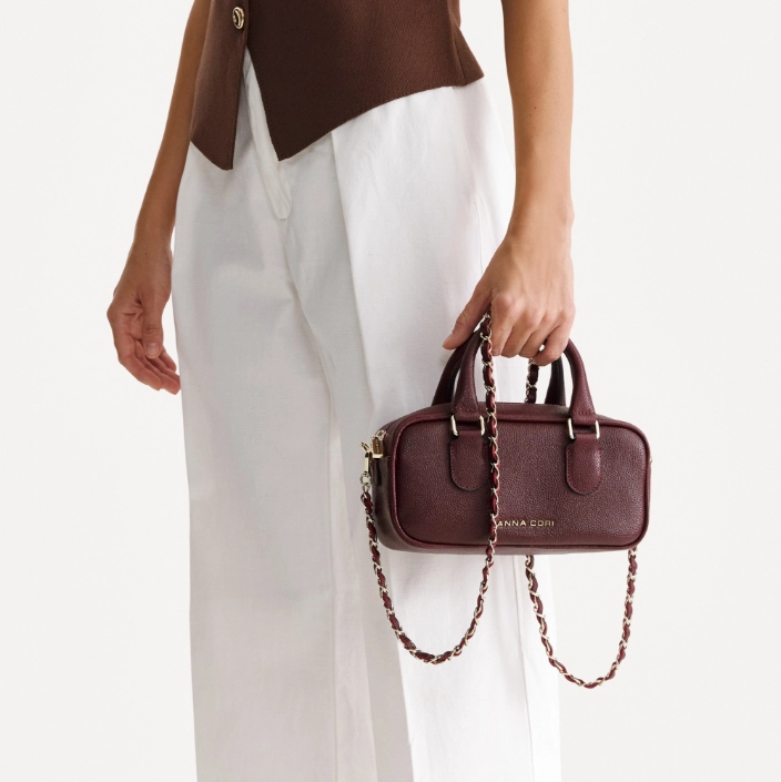 Geanta dama de Mana TINY 01 BOTTALATO BORDO