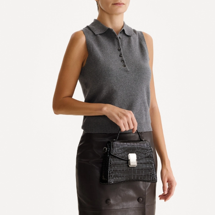 Geanta dama de Mana CERISE 01 CROCO GRI