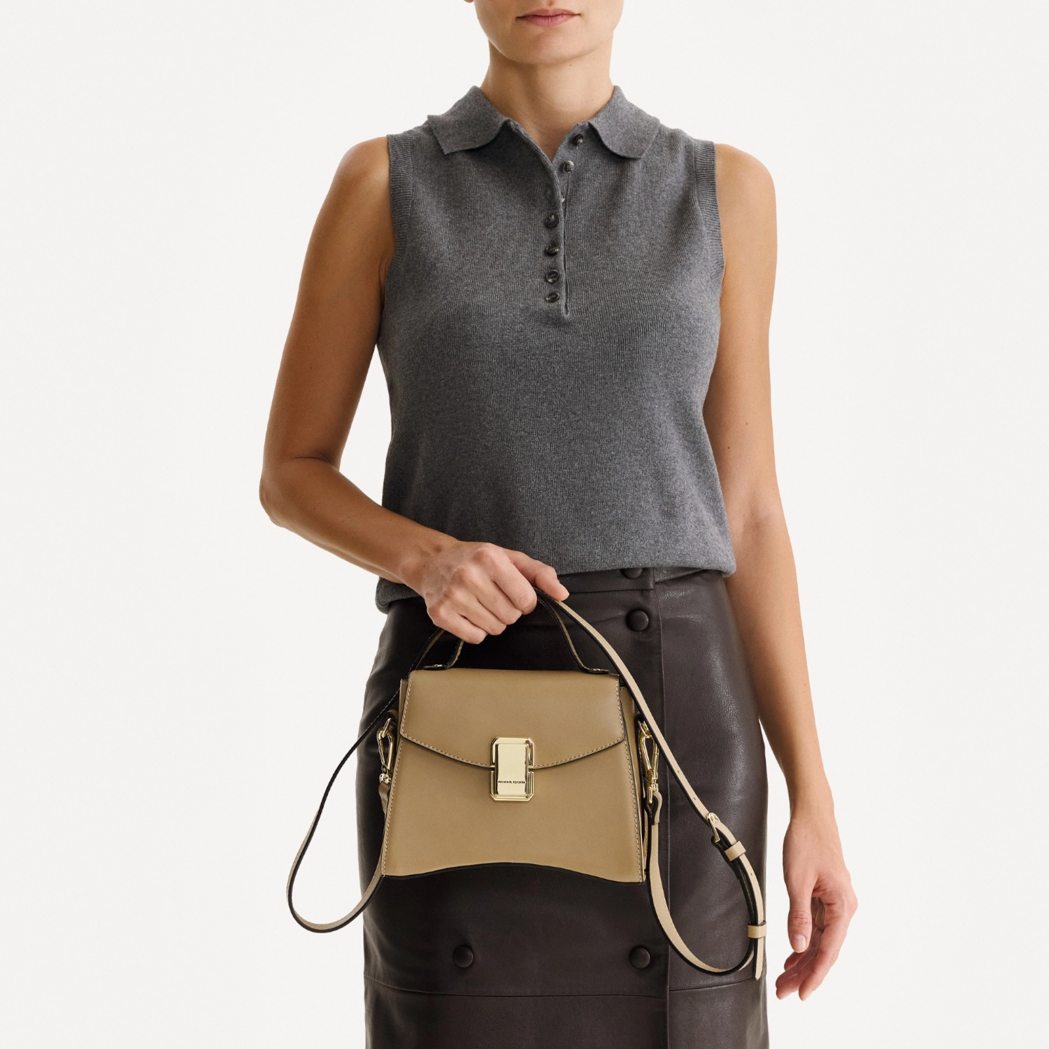 Imagine Geanta dama de Mana CERISE 01 VITELLO TAUPE