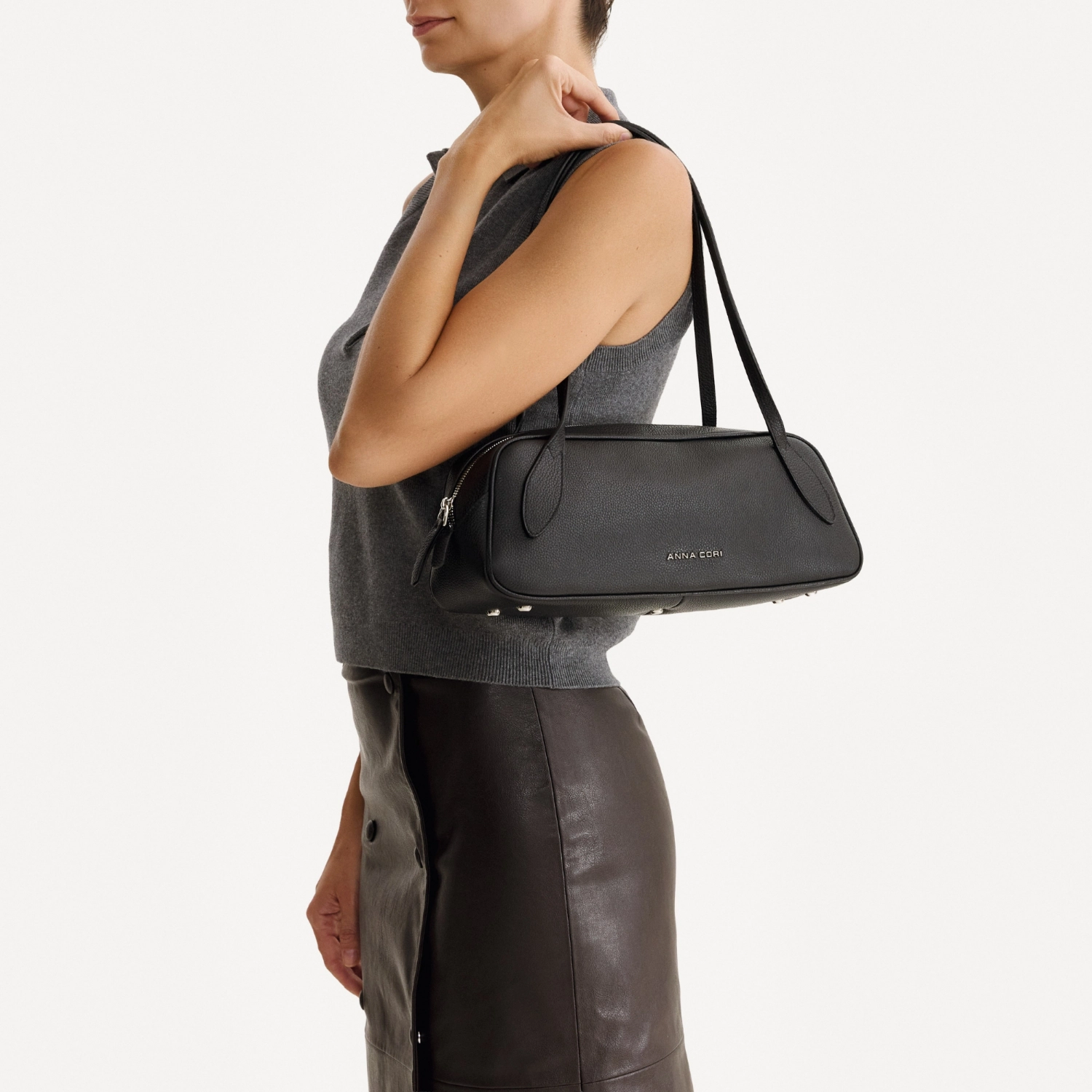 Picture of Women Leather Hand Bag MUNA 02 BOTTALATO BlLACK