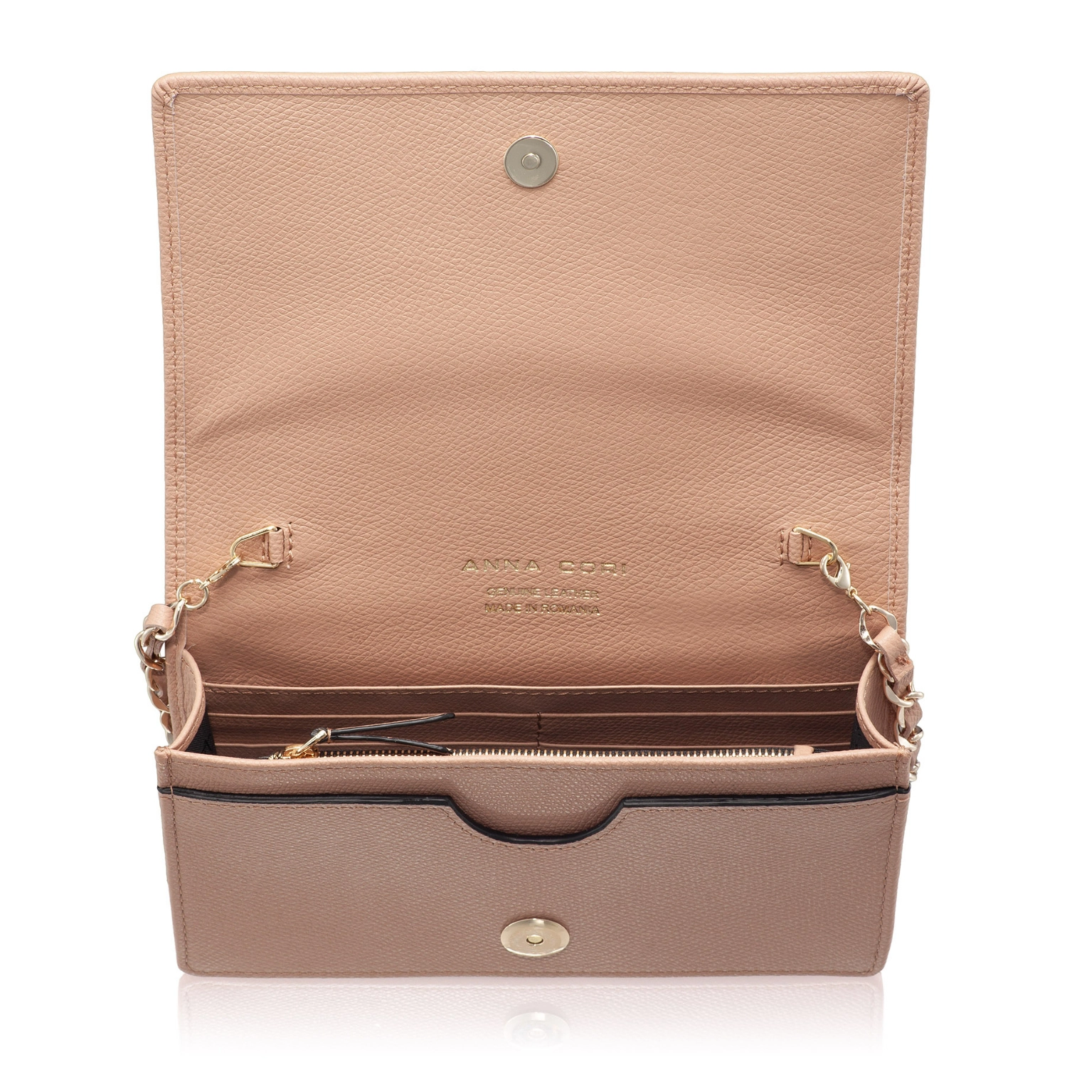 Снимка на Дамска чанта тип плик ARNA 02 VITELLO STAMP POUDRE