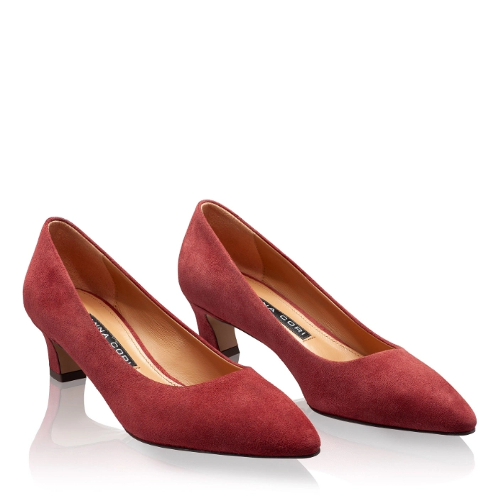 Mid-heel Pointed Toe Pumps 8218 Camoscio Bordo Mid-heel Pointed Toe Pumps 8218 Camoscio Bordo