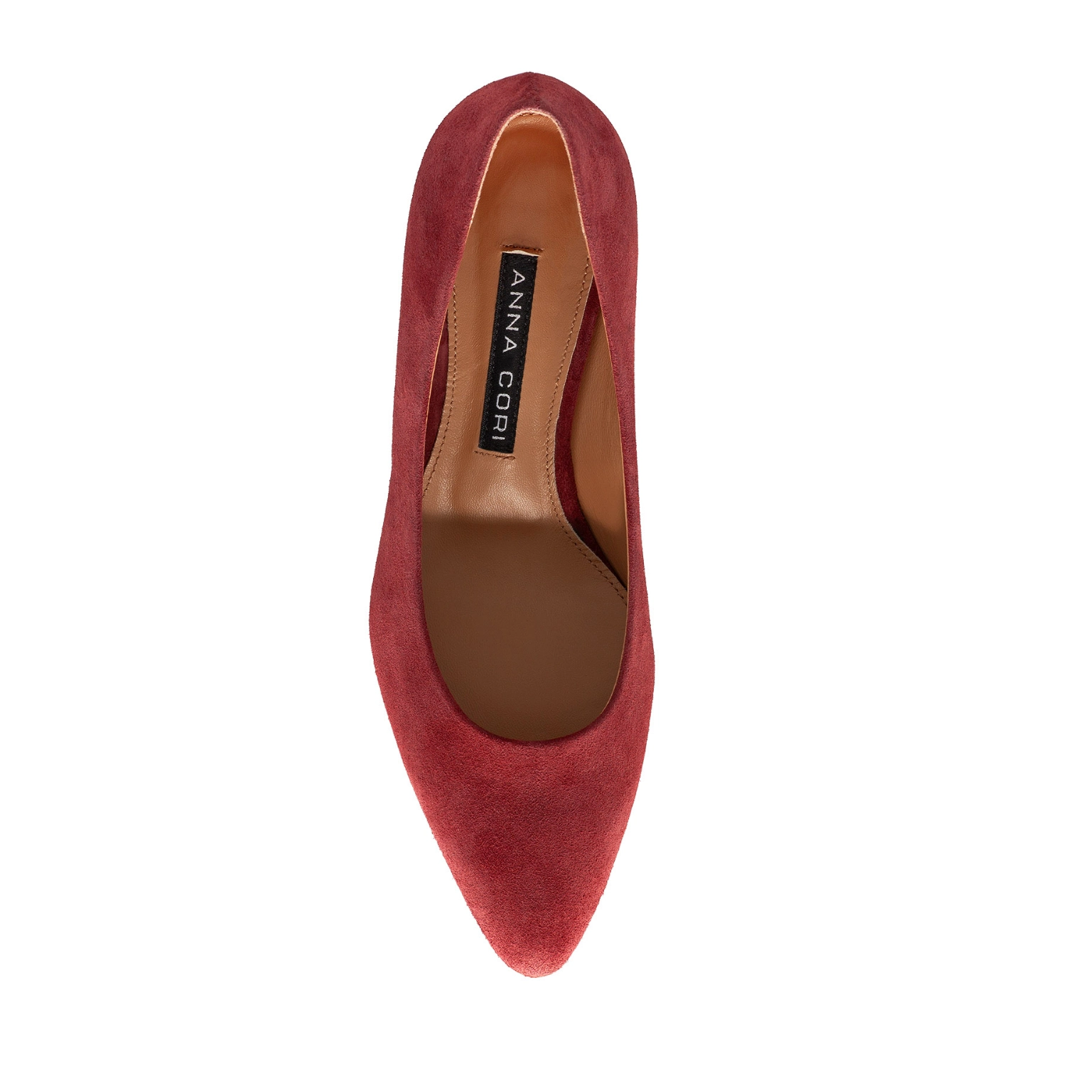 Picture of Mid-heel Pointed Toe Pumps 8218 Camoscio Bordo