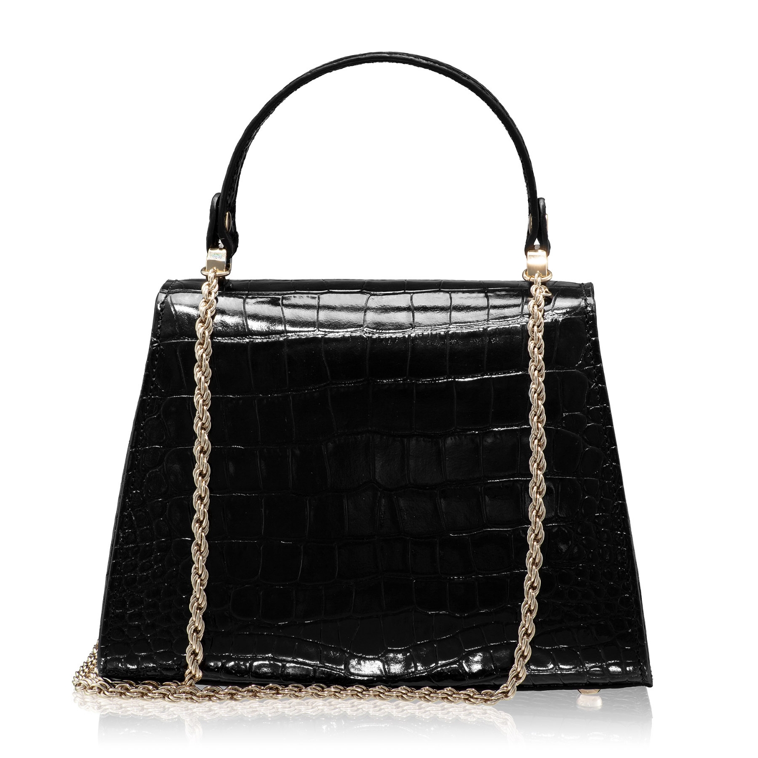 Снимка на Дамска чанта MARY 01 ЧЕРЕН КРОКО