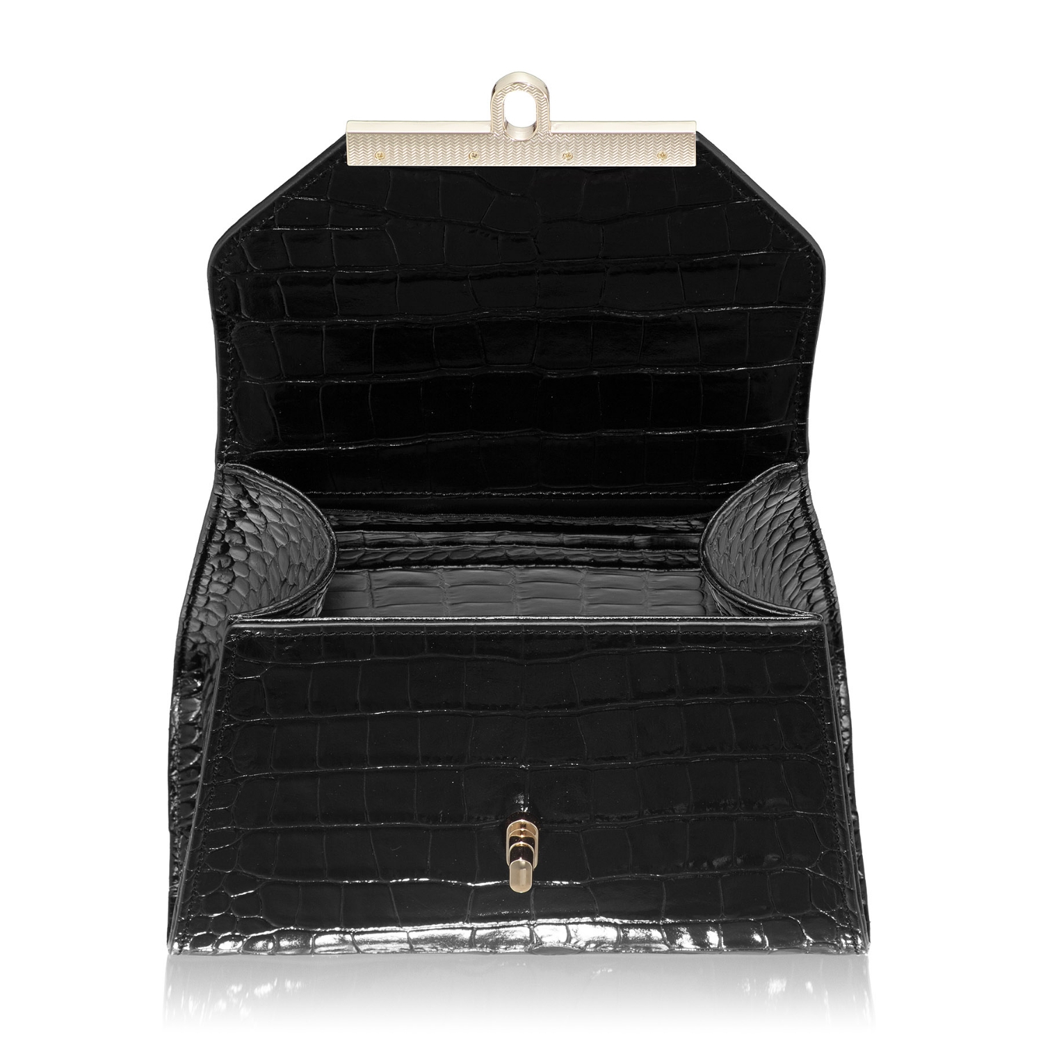 Снимка на Дамска чанта MARY 01 ЧЕРЕН КРОКО