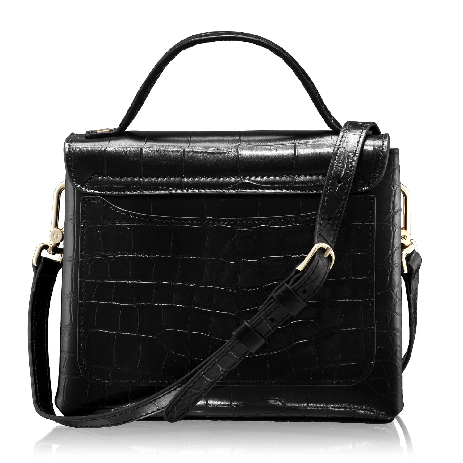 Imagine Geanta dama de mana GENNA 02 CROCCO NEGRU