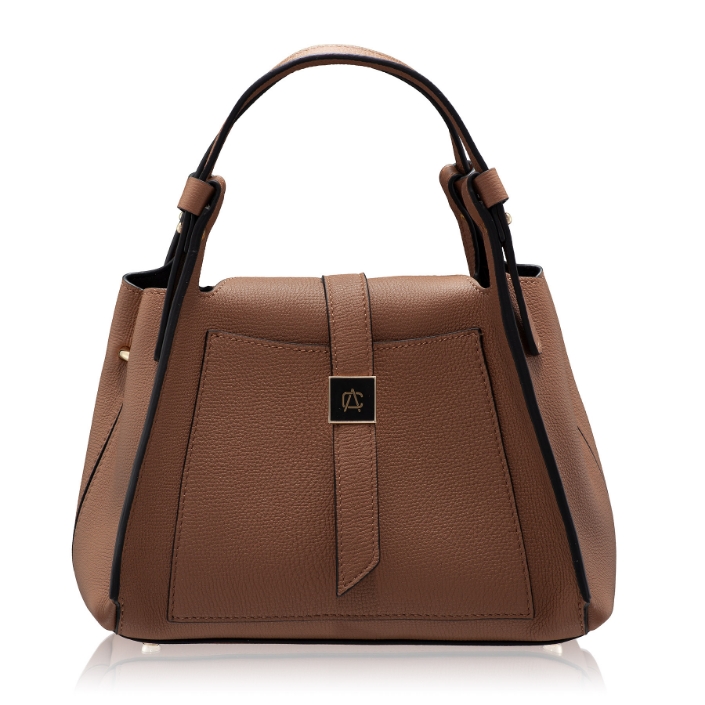 Picture of Women Leather Handbag BLUMA 01 VIT STAMP FANGO