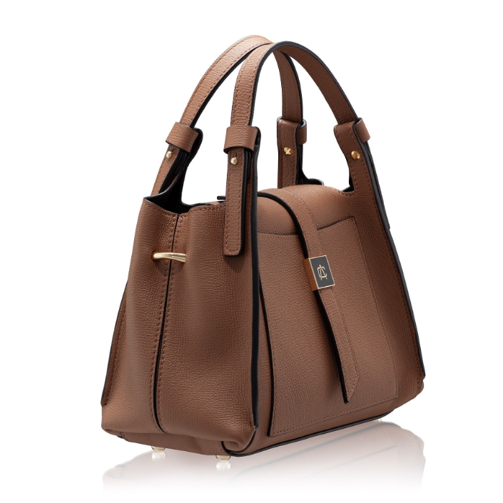 Women Leather Handbag BLUMA 01 VIT STAMP FANGO