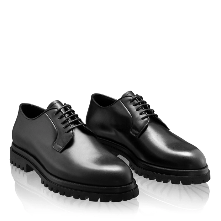 Casual leather men shoes 7770 Vitello Black