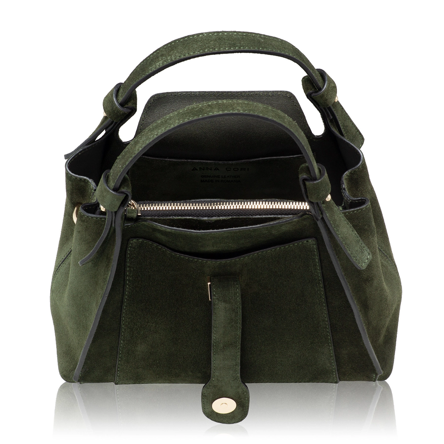 Picture of Women Leather Handbag BLUMA 01 CROSTA GREEN