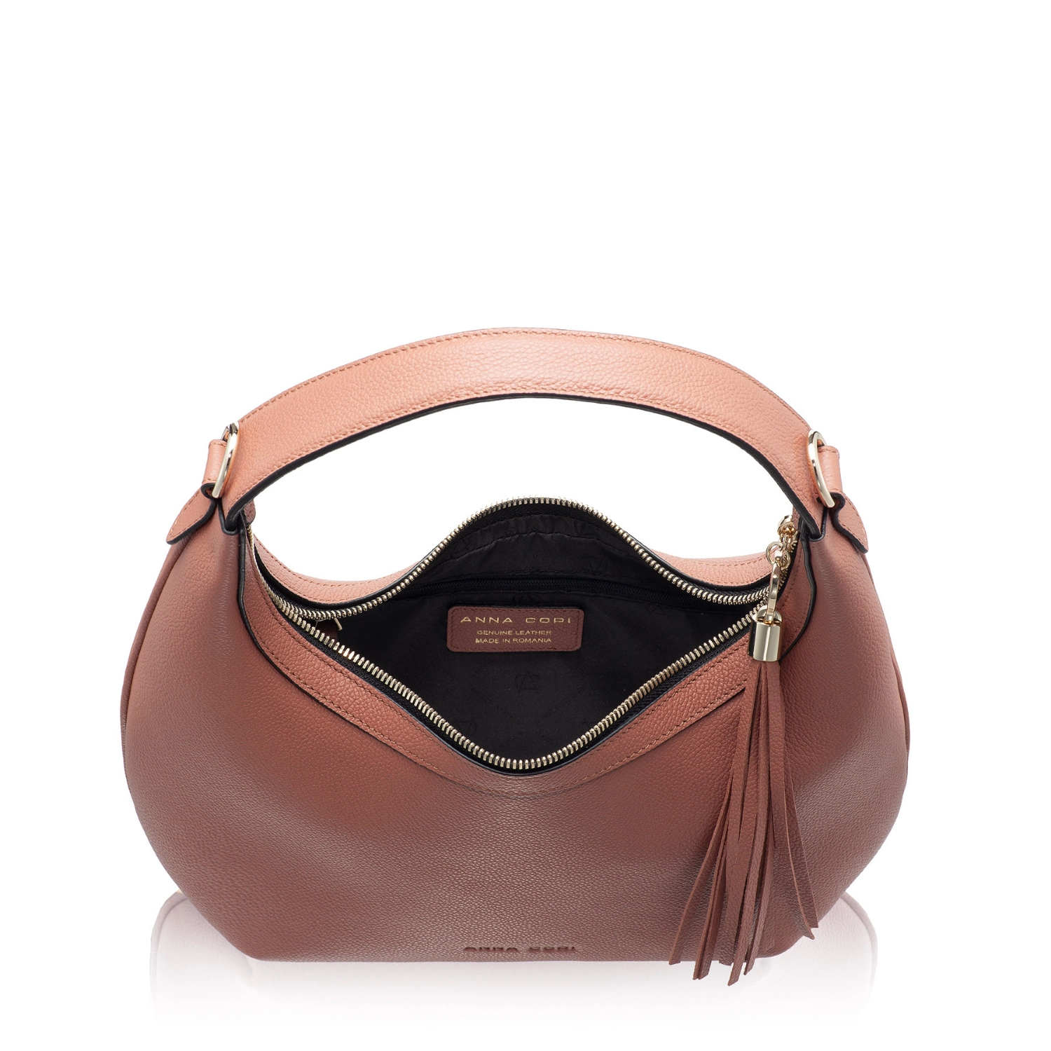 Picture of Women Leather Hand Bag  NORY 01 BOTTALATO FARD