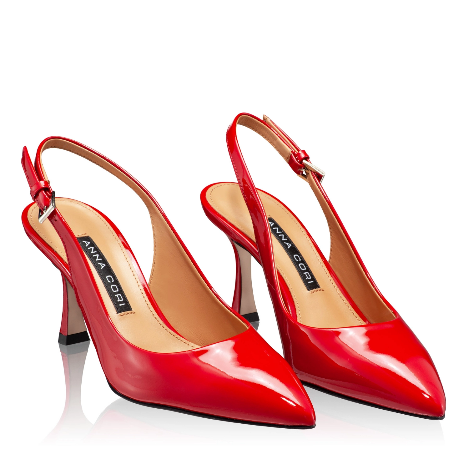 Imagine Pantofi Decupati Dama 5728 Lac Rosu