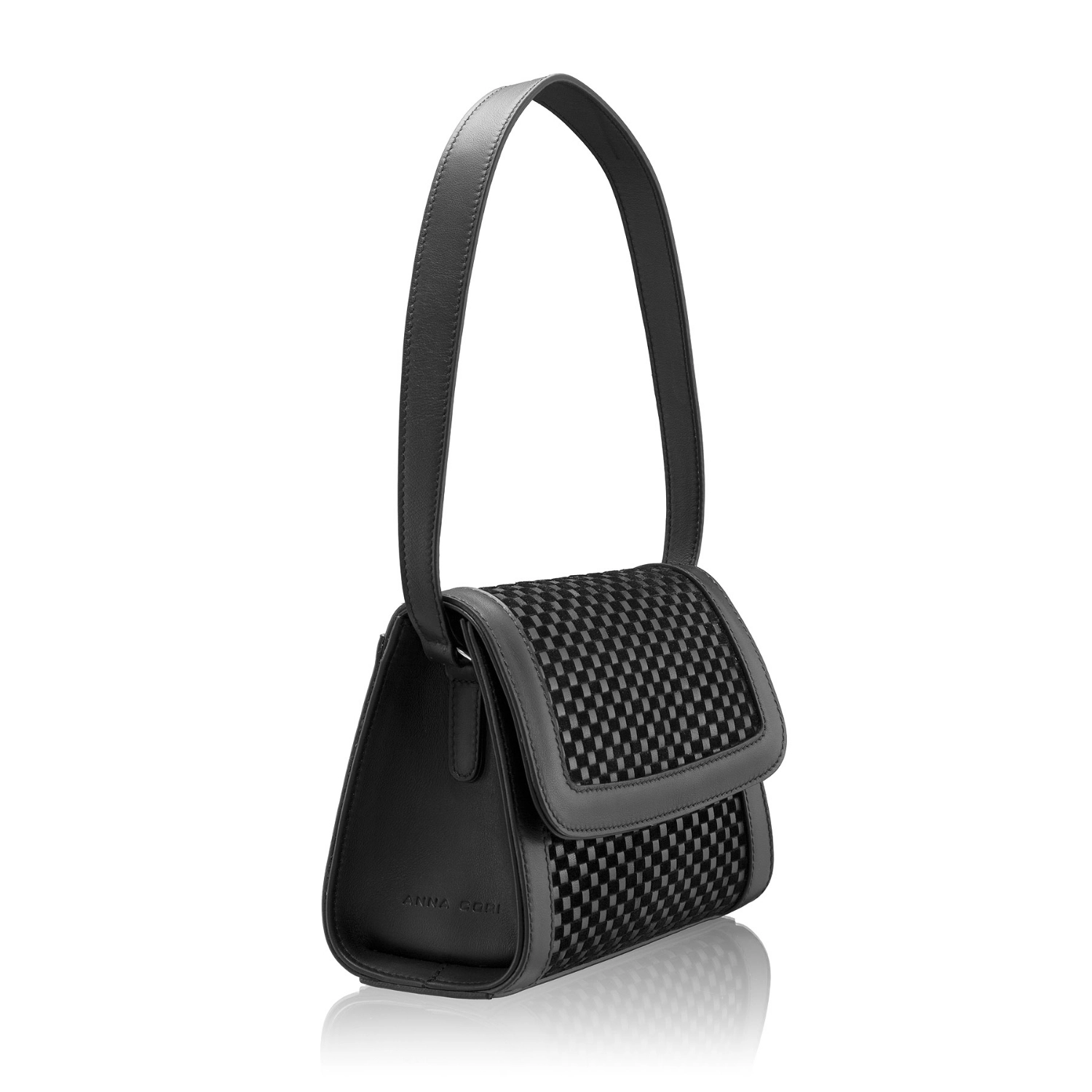 Imagine Geanta dama de umar CORELIA 02 INTRECCIO+VIT NEGRU